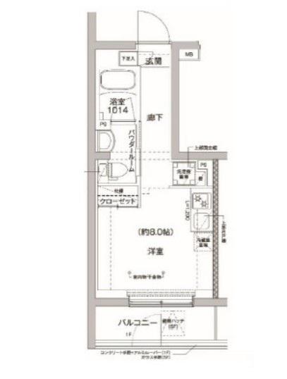 RELUXIA方南町II(ワンルーム/2階)の間取り写真