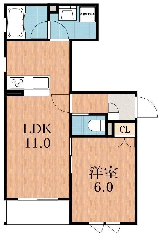 メゾン グリシーナ(1LDK/1階)の間取り写真
