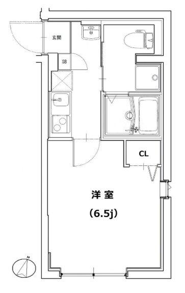 コート関町北(1K/1階)の間取り写真