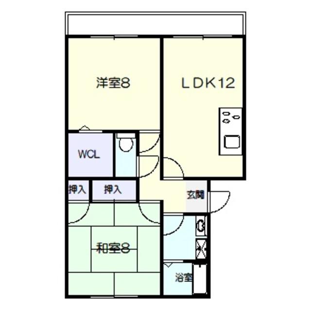 メゾンボナール(2LDK/3階)の間取り写真