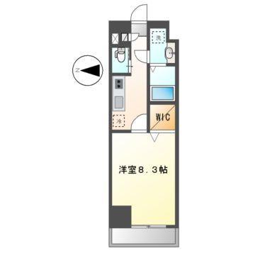 S-FORT堀田通(1K/7階)の間取り写真