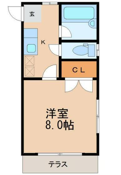 リバーサイドKOYO(1K/1階)の間取り写真