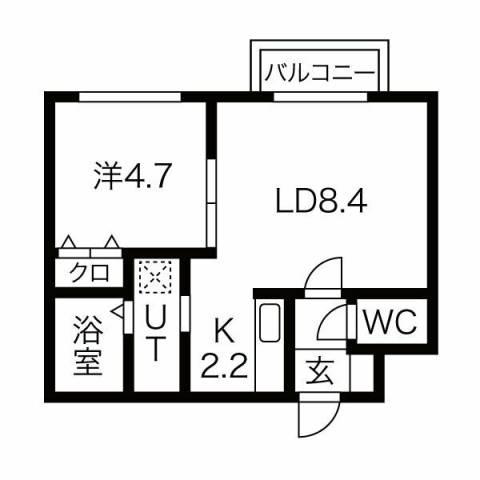 MTガーデン山の手(1LDK/3階)の間取り写真