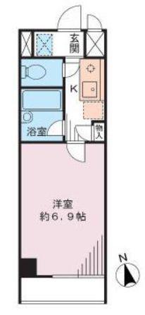 CASITA南長崎(1K/2階)の間取り写真