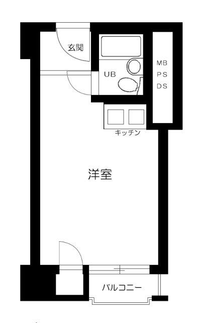 シヤルマン文京千駄木(ワンルーム/6階)の間取り写真