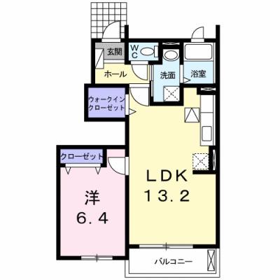 プロムナード(1LDK/1階)の間取り写真