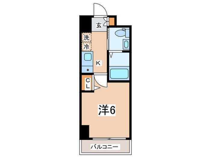 グリーンリーフ新綱島(1K/5階)の間取り写真