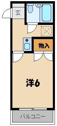 パシフィックハウス(1K/1階)の間取り写真