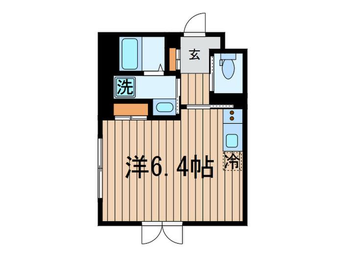 LEGALAND OIMACHI ウエスト(ワンルーム/2階)の間取り写真