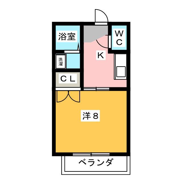 マンションビレッジ(1K/1階)の間取り写真
