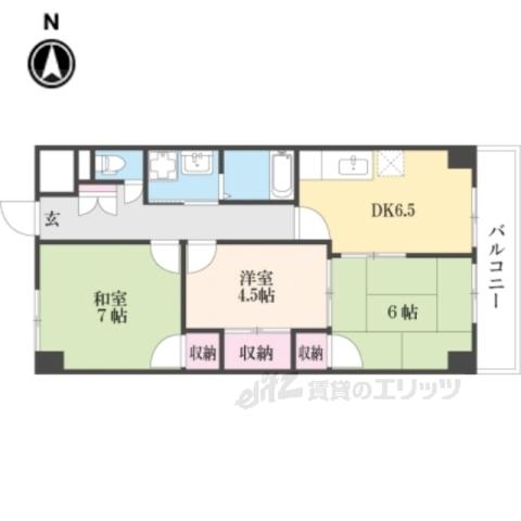 大喜マンション(3DK/2階)の間取り写真