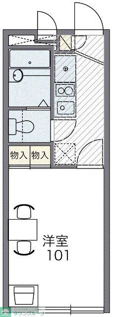 レオパレス相模が丘イースト(1K/2階)の間取り写真