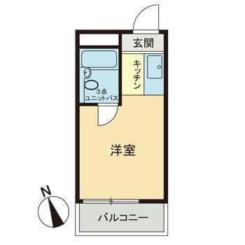 メゾン・ド・エクセレ(ワンルーム/2階)の間取り写真