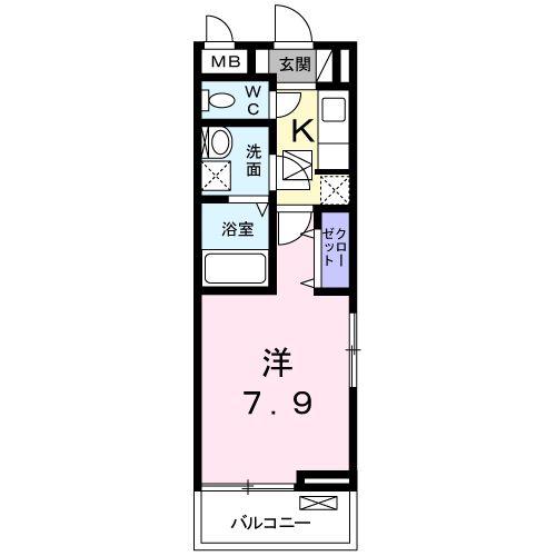 ヴィラ ストリア(1K/1階)の間取り写真