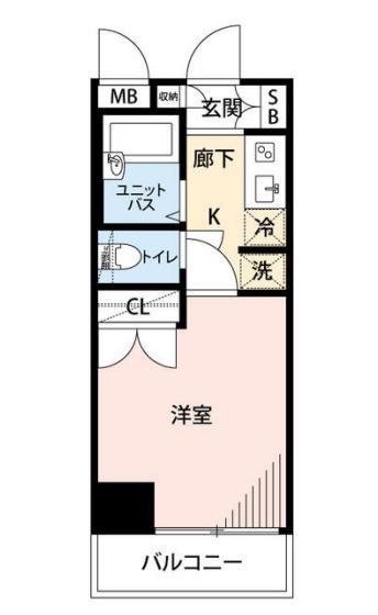 マイナビステイミライエ飯田橋(1K/5階)の間取り写真