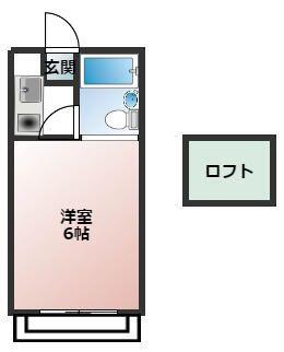 代々木コーポ(ワンルーム/2階)の間取り写真