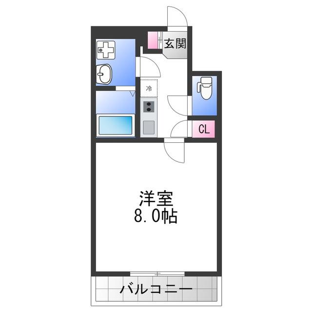 PRIMAVERAIII(1K/1階)の間取り写真