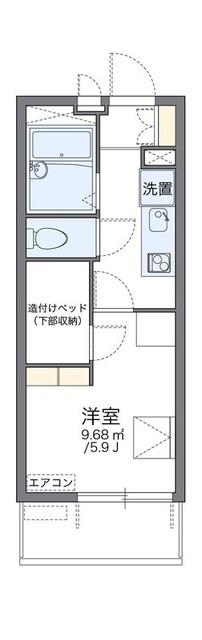 レオパレスWAO WAO(1K/1階)の間取り写真