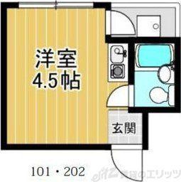 ヴィクトリアコート淀川ウエスト(ワンルーム/2階)の間取り写真
