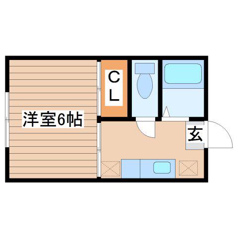 パナハイツ工藤I(1K/2階)の間取り写真
