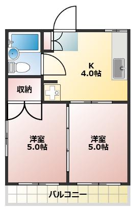 目白コーポ(2DK/2階)の間取り写真