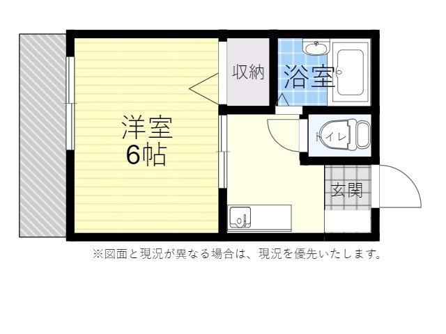 ワコーレ中島(1K/4階)の間取り写真