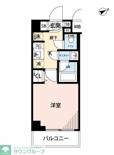 マイナビSTAY溝の口(1K/2階)の間取り写真