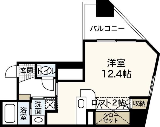 国泰寺Mビル(ワンルーム/9階)の間取り写真