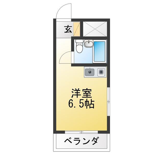 朝日プラザ静岡南安倍(ワンルーム/5階)の間取り写真