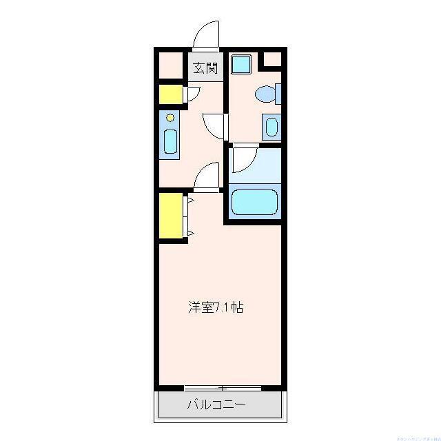 サザンクロス(1K/2階)の間取り写真