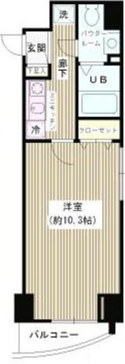 エスペラル池袋(1K/2階)の間取り写真