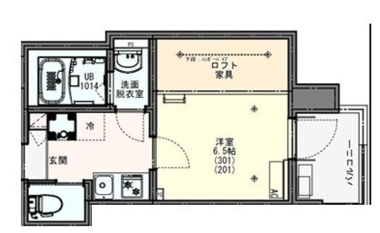 KLEIS新高島平(1K/3階)の間取り写真