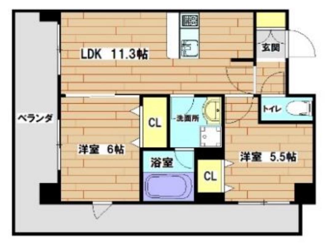 プレステージ10番館(2LDK/3階)の間取り写真