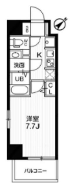 NSTAGE西所沢(1K/8階)の間取り写真