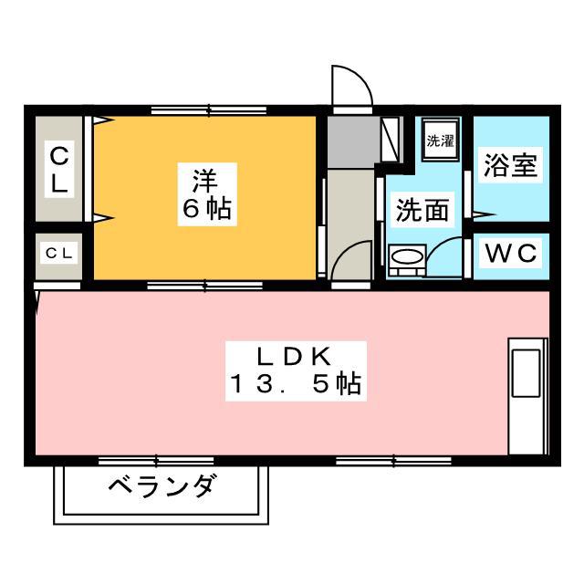 PRATOII(1LDK/1階)の間取り写真