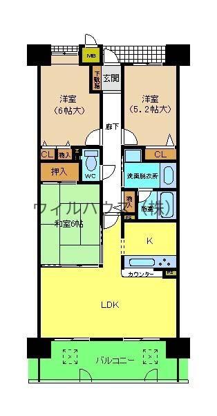 ソルプラーサ堺(3LDK/10階)の間取り写真