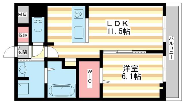 サンガーデンM(1LDK/2階)の間取り写真