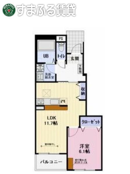 メゾンアイリス(2LDK/2階)の間取り写真