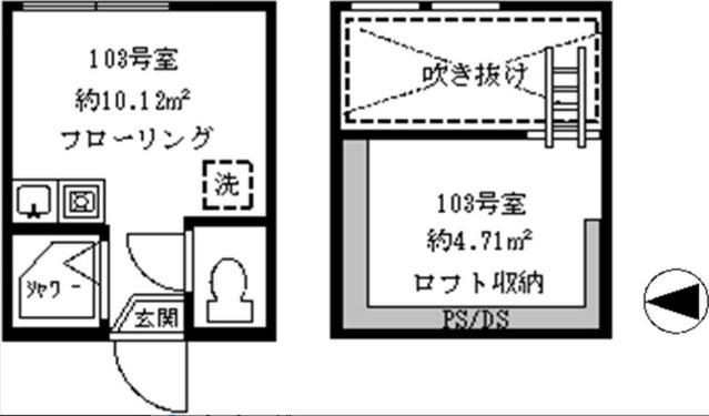 フェリスドルチェ(ワンルーム/1階)の間取り写真