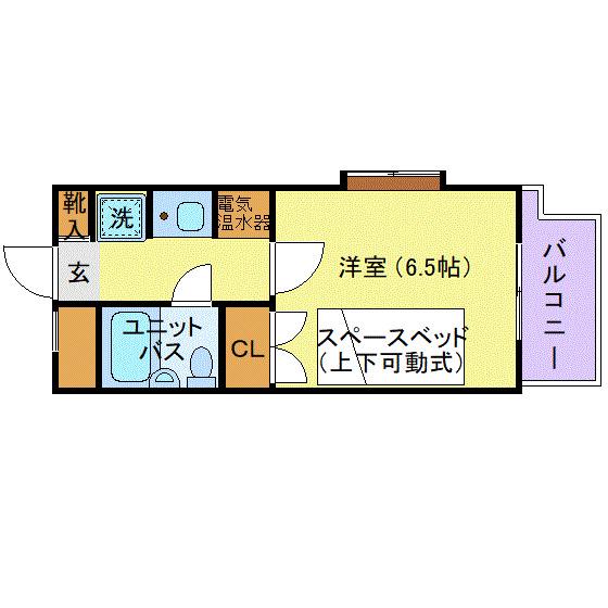 マリオン代々木公園(1K/3階)の間取り写真