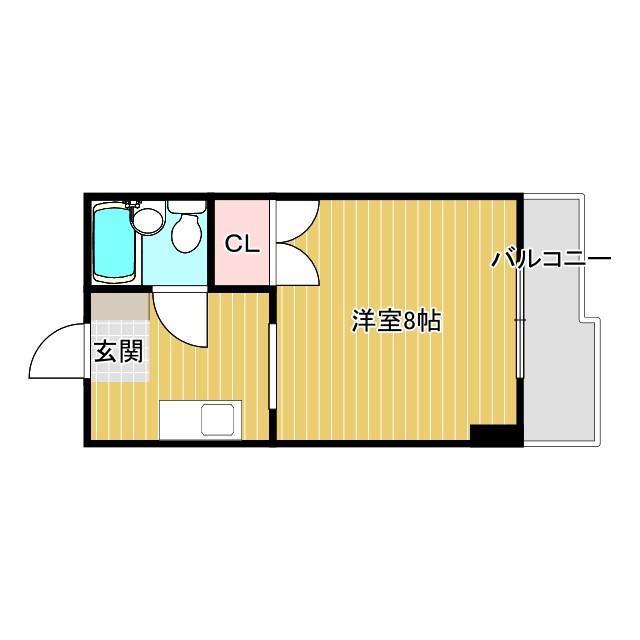 コーポヨシオカ(1K/2階)の間取り写真