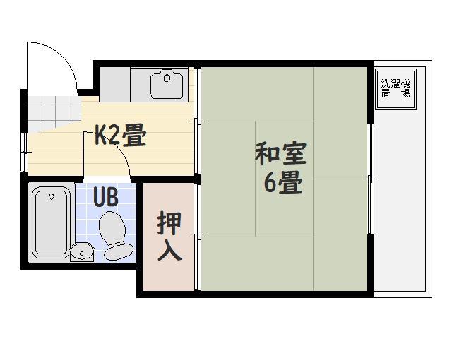 久永コーポ(1K/3階)の間取り写真