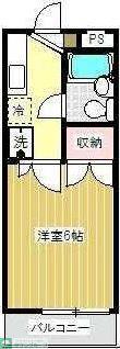 ロジェ東青梅(1K/2階)の間取り写真