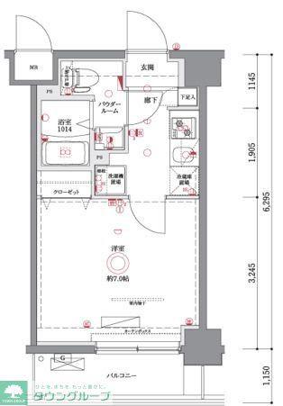 GENOVIA西川口II(1K/2階)の間取り写真