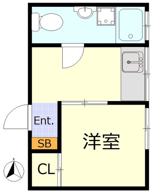 羽田第1スカイマンション(1DK/7階)の間取り写真