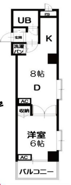 ロイヤルハイツ新宿御苑(1DK/3階)の間取り写真
