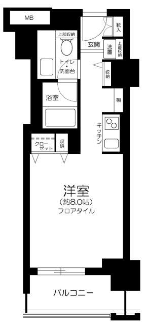 レグノ・セレーノ(ワンルーム/7階)の間取り写真