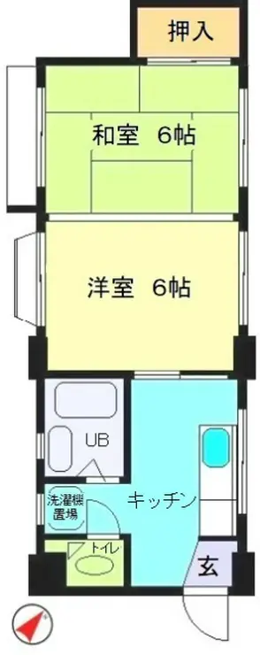 ハイツナカオ 2階階 間取り