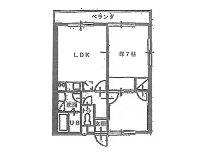 ローズマンション(2LDK/2階)の間取り写真