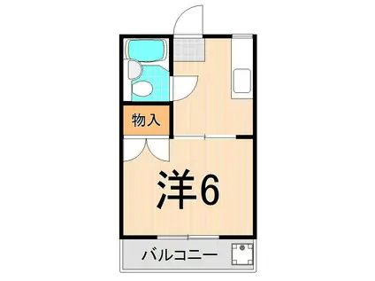 第3青山マンション(1K/1階)の間取り写真